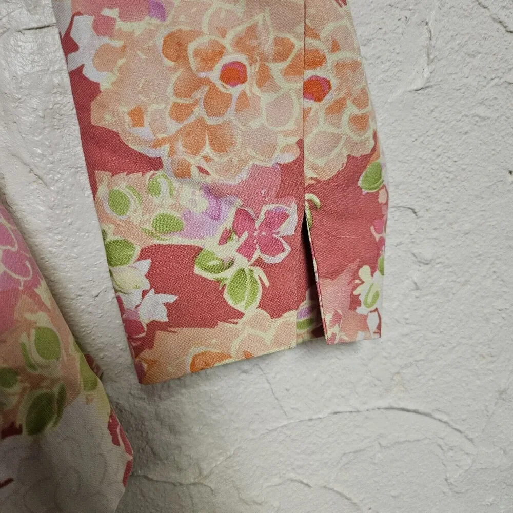 Coldwater Creek Pastel Colors Jacket Linen Silk Blend Size Large RN 98516 - Picture 8 of 11